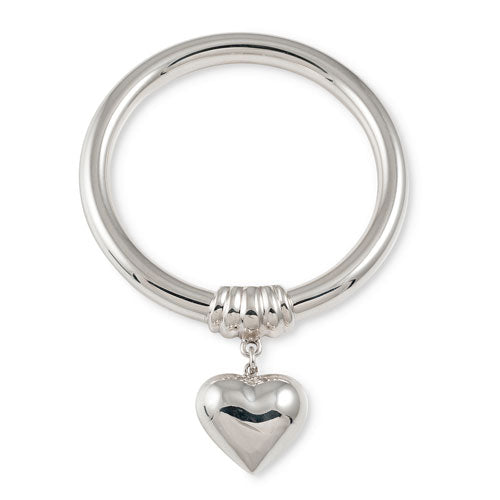 Von Treskow Silver Heart Charm Golf Bangle SFU023