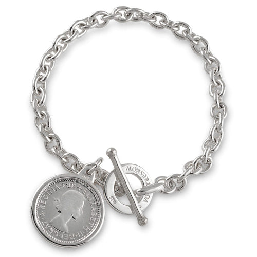 Von Treskow Sixpence Sterling Silver Bracelet SFU026