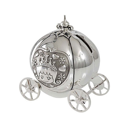 Silver Plated Pumpkin Coach Money Box