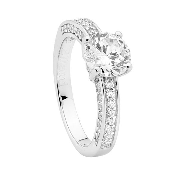 Ellani Sterling Silver Cubic Zirconia Ring R471