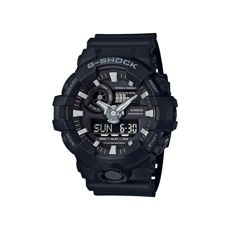 Casio G-Shock Analogue-Digital Black Resin Watch GA700-1B