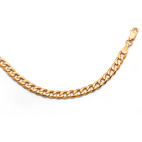 9ct Yellow Gold Bonded Curb Link Bracelet