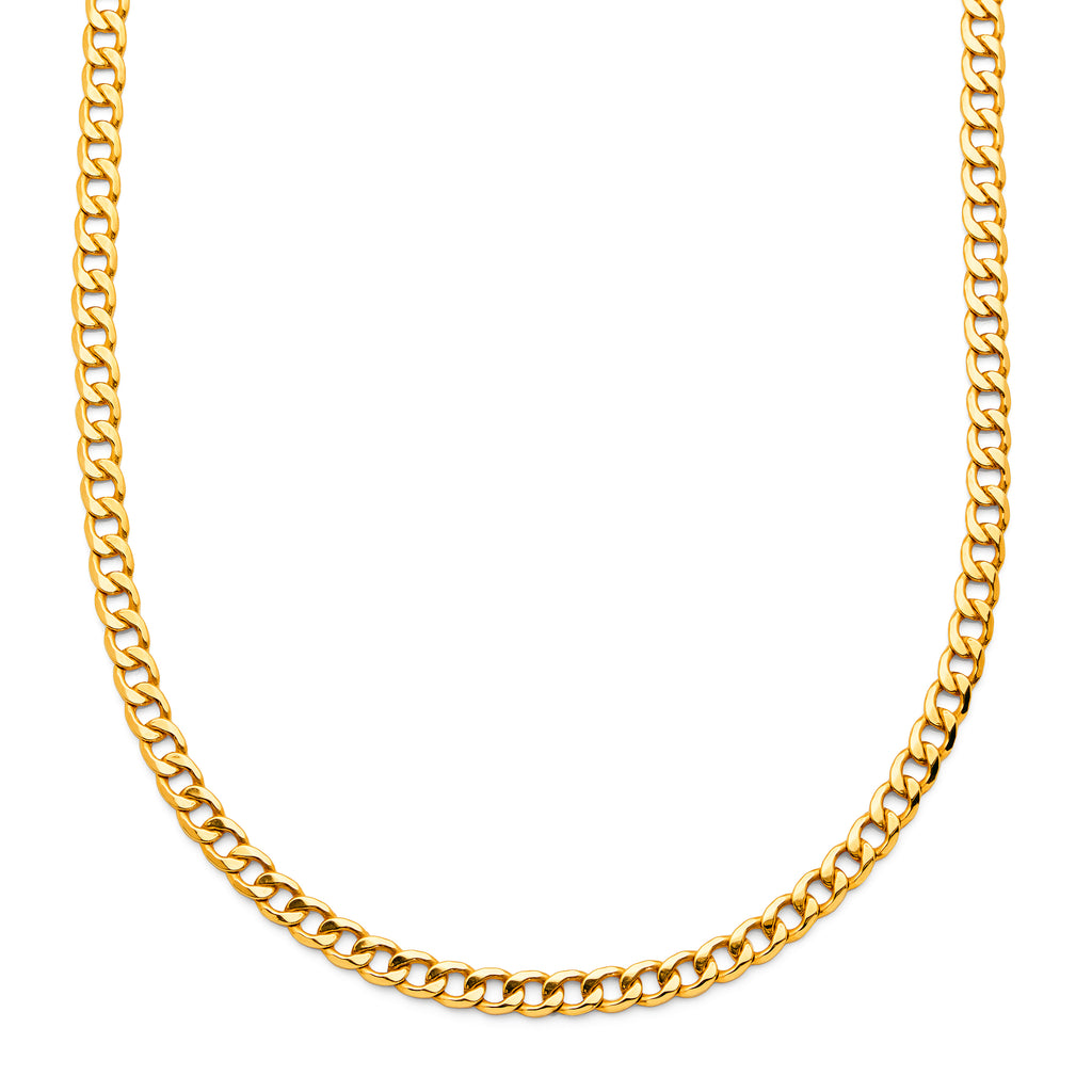 9ct Yellow Gold Bonded Curb Chain
