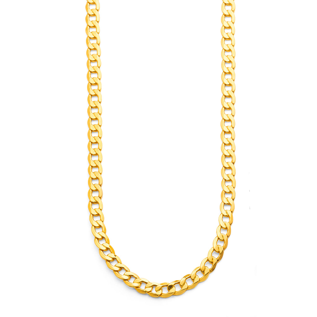 9ct Yellow Gold Bonded Curb Chain