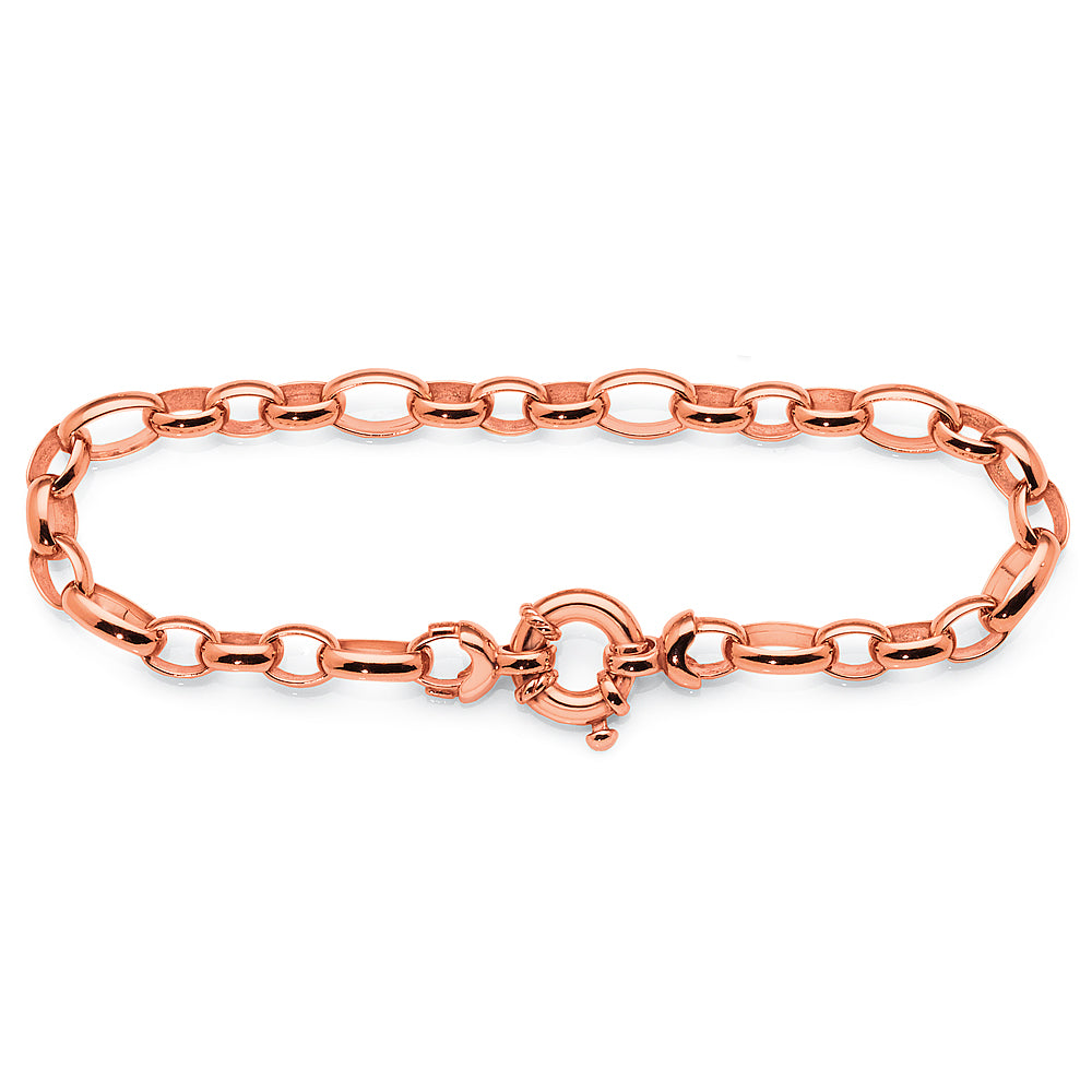 Rose Gold Bonded Bracelet with Bolt Ring Clasp