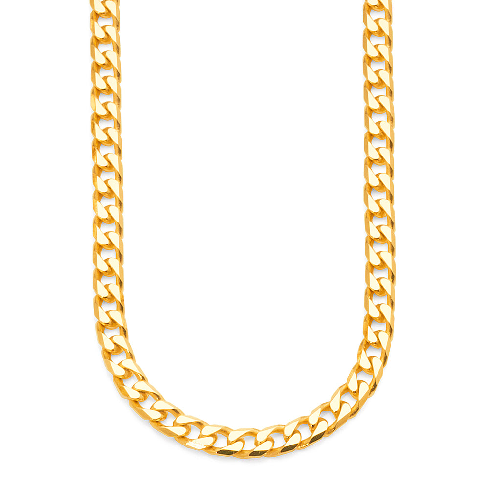 9ct Yellow Gold Flat Curb Link Chain