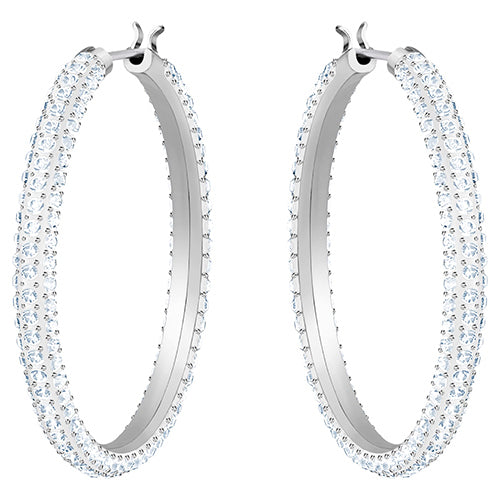 Swarovski Silver 'Stone Hoop' Hoops 5389432