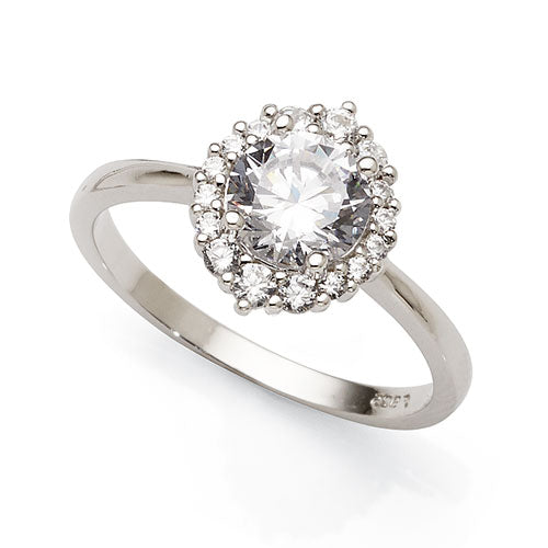 Sterling Silver Cubic Zirconia Ring