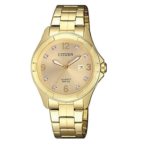 Citizen Gold-Tone Crystal Marker Watch EU6082-52P