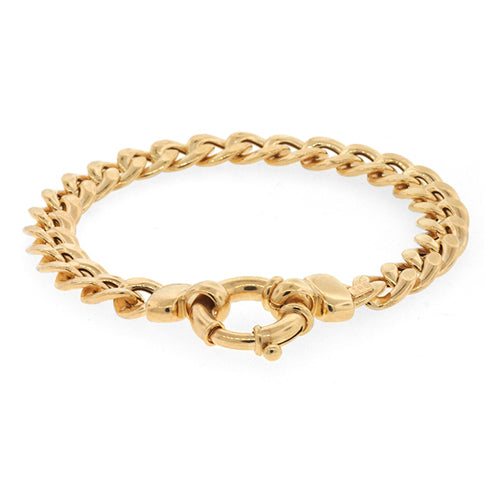 9ct Gold 19cm Hollow Curb Link Bracelet