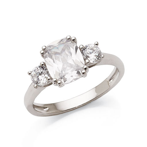 Sterling Silver Cubic Zirconia Ring