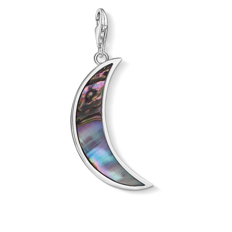 Thomas Sabo Crescent Moon Sterling Silver Charm Pendant Y000