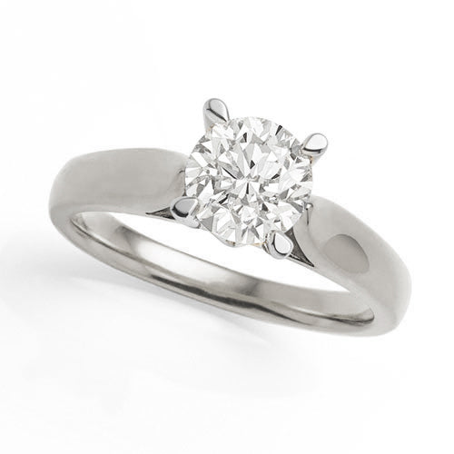 1ct Diamond Solitaire Ring in 18ct White Gold