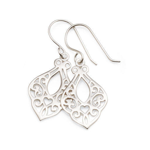 Sterling Silver Filigree Drop Hooks