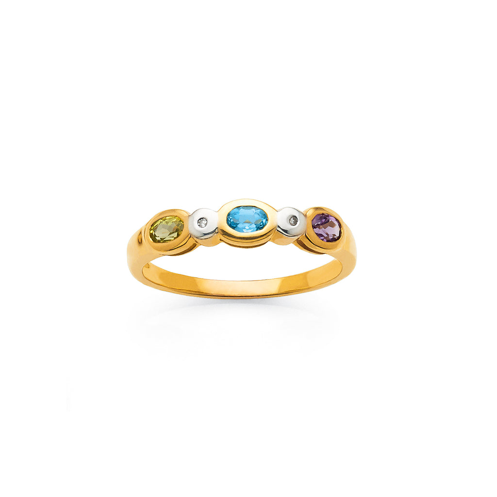 9ct Gold Multi-Stone Ring