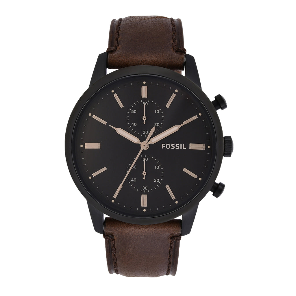 Townsman Chronograph Brown Leather Watch FS5437