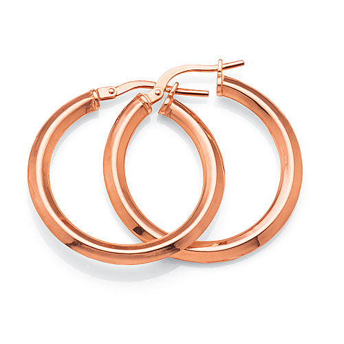 Rose Gold Bonded 20mm Hoops