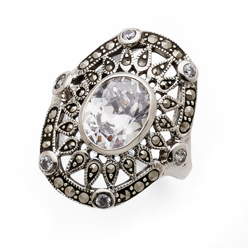 Sterling Silver Marcasite Ring