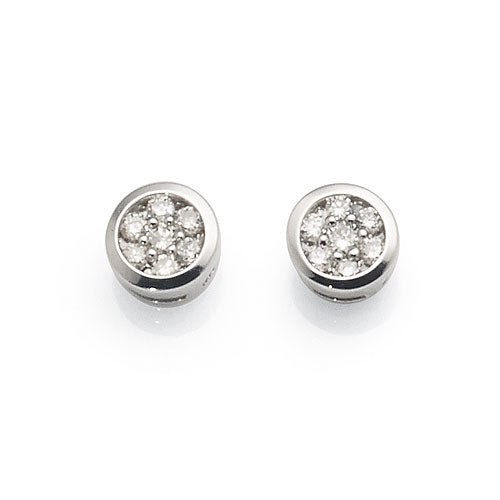 9ct White Gold Diamond Studs TW 0.14ct