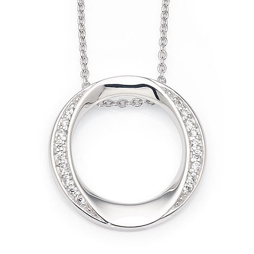 Sterling silver cubic zirconia pendant