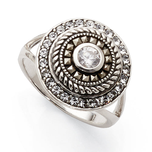 Sterling Silver Marcasite Ring