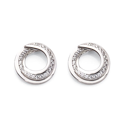 Sterling Silver Cubic Zirconia Stud Earrings