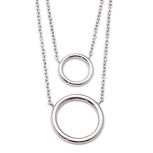 Sterling Silver Double Chain Necklet