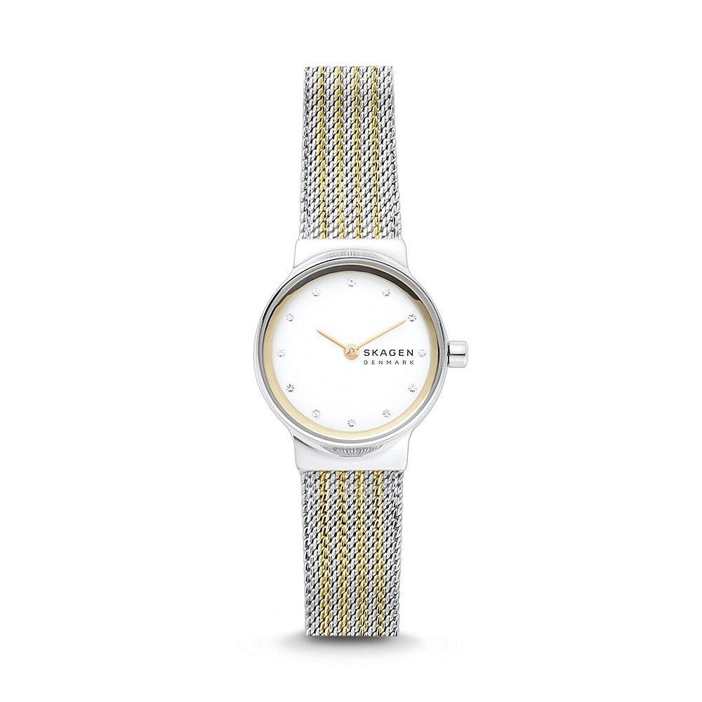 Skagen 'Freja' 2-Tone Mesh Strap Watch SKW2698