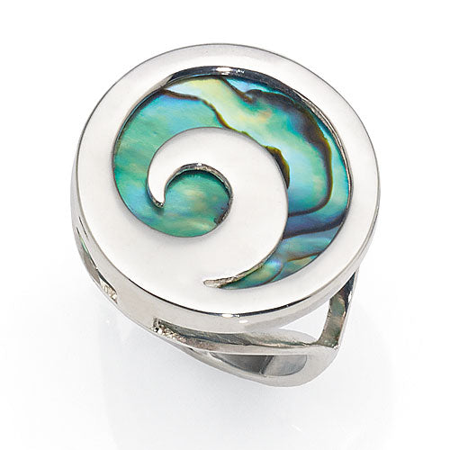 Sterling Silver Paua Shell Ring