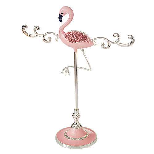 Silver-Tone Flamingo Jewellery Holder