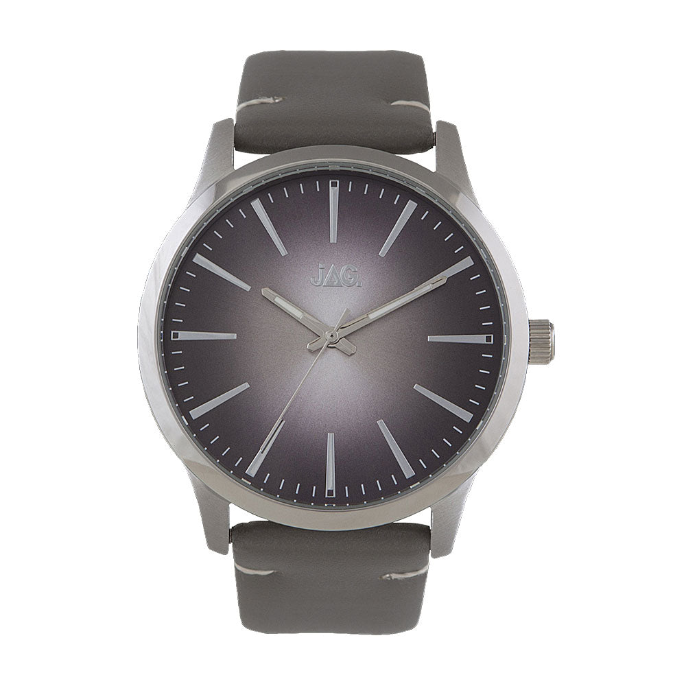 Jag Hunter Grey Leather Strap Watch J2002