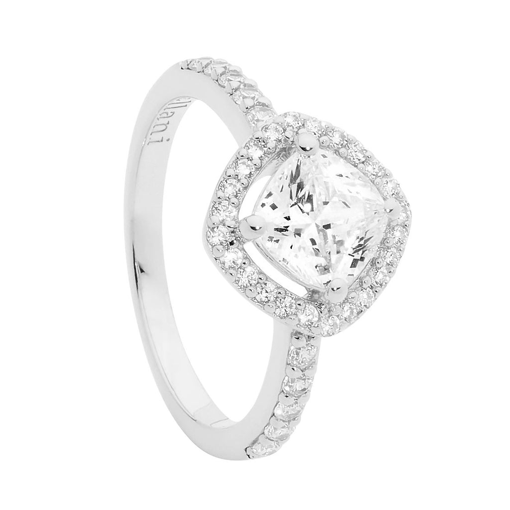 Ellani Sterling Silver Cubic Zirconia Ring R479S