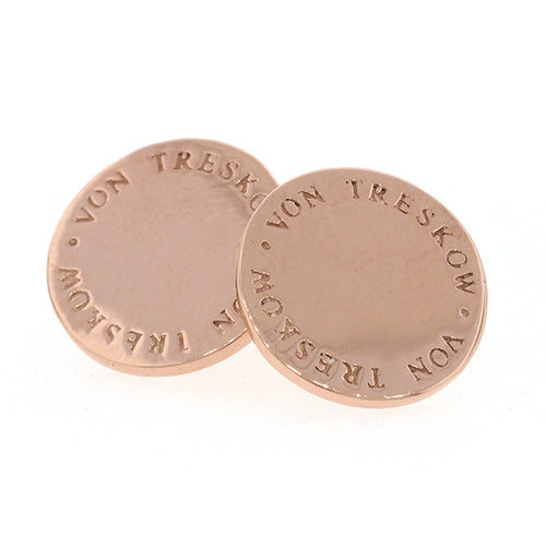 Von Treskow Rose-Tone 10mm Disc Studs RWE10