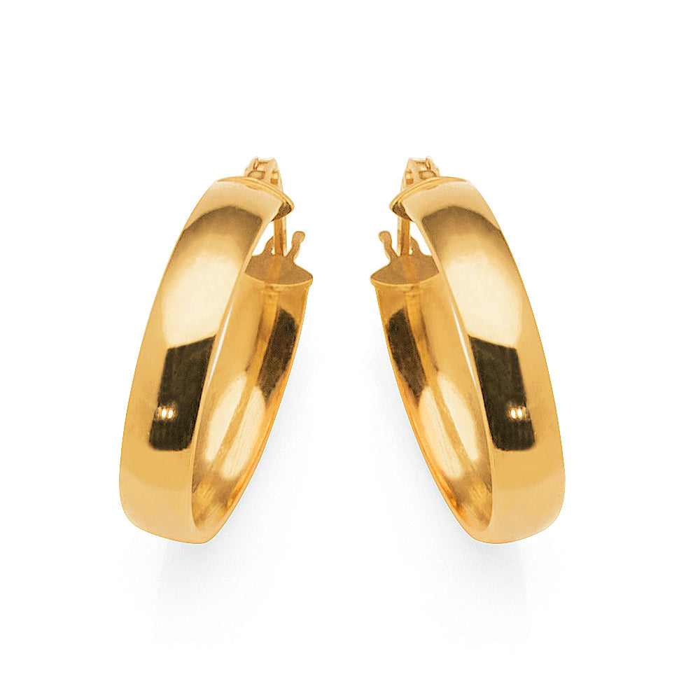 9ct Gold 20mm Hoop Earrings