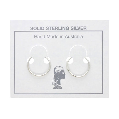 Sterling Silver Solid 12mm Plain Sleepers