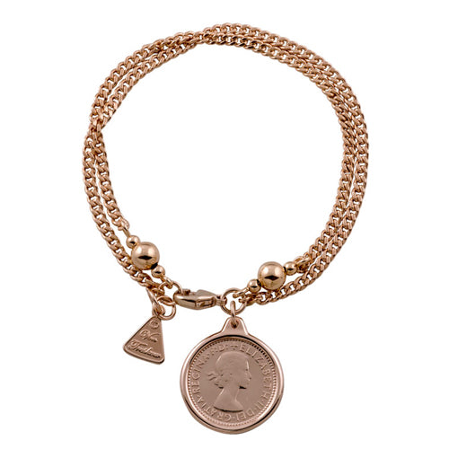 Von Treskow Sixpence Double Curb Bracelet AWB08