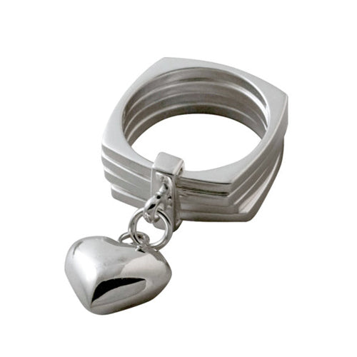 Von Treskow 4-stack Heart Charm Ring AWR82