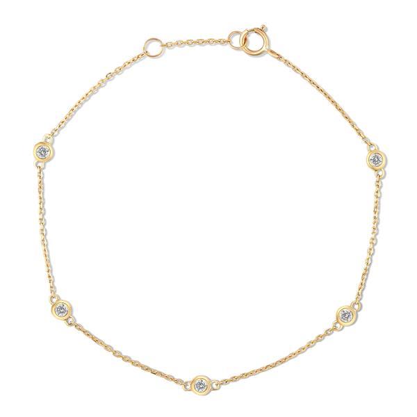 Evergem 9ct Yellow Gold Cubic Zirconia Bracelet B100001-9Y