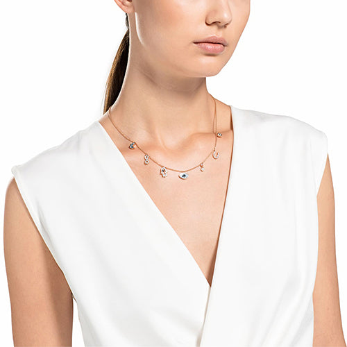 Swarovski Rose-Tone Charm Necklet 5497664