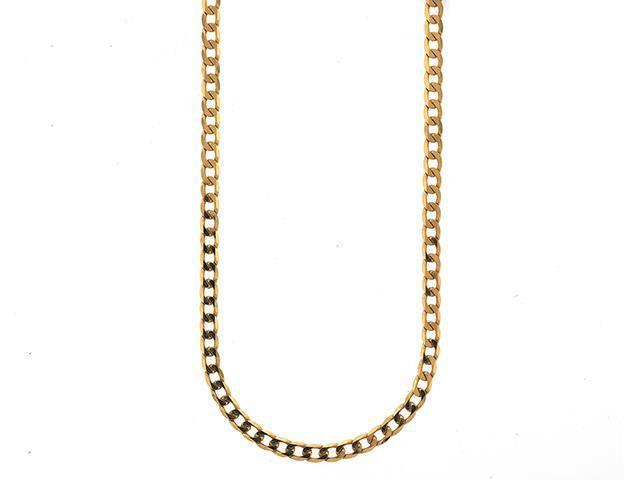 9ct Yellow Gold Flat Curb Link Chain