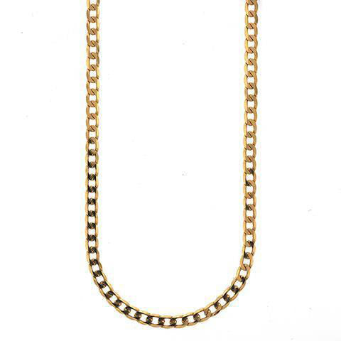 9ct Yellow Gold Flat Curb Link Chain