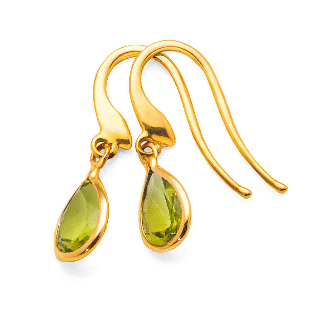 9ct Gold Peridot Hooks