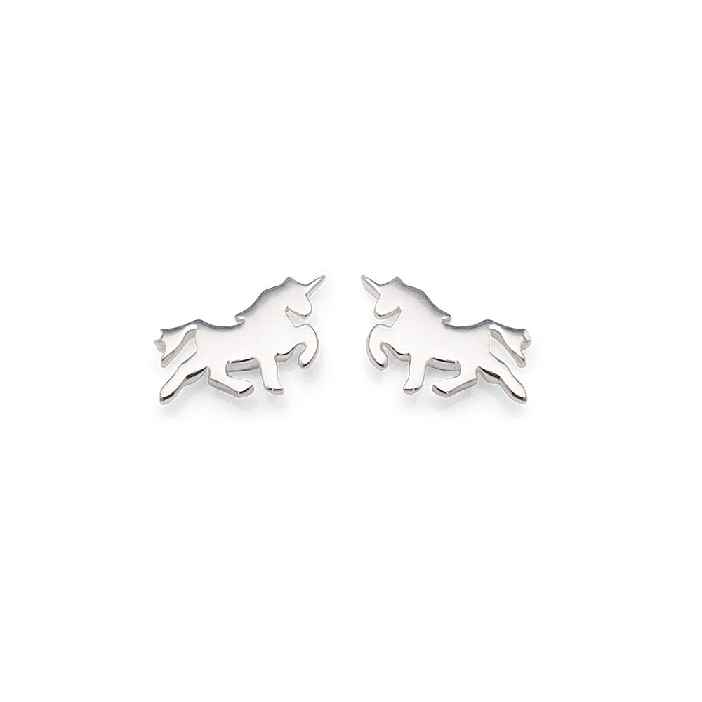 Sterling Silver Unicorn Studs