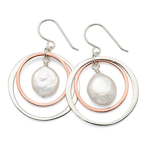 Sterling Silver Baroque Pearl Drop Hooks