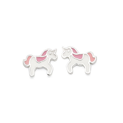 Sterling Silver Children's Unicorn Stud Earrings