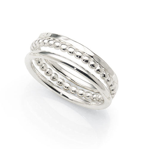 Sterling Silver 3 Ring Set