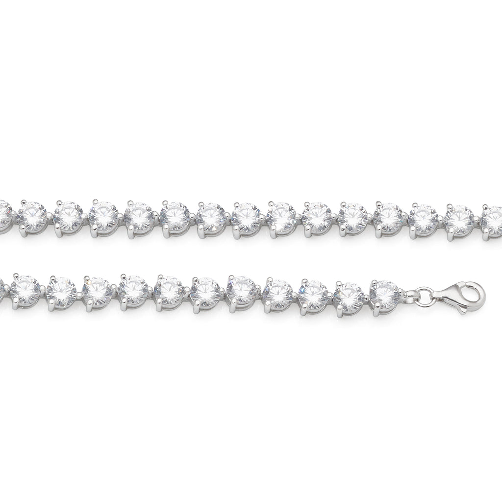 Sterling Silver Cubic Zirconia Tennis Bracelet