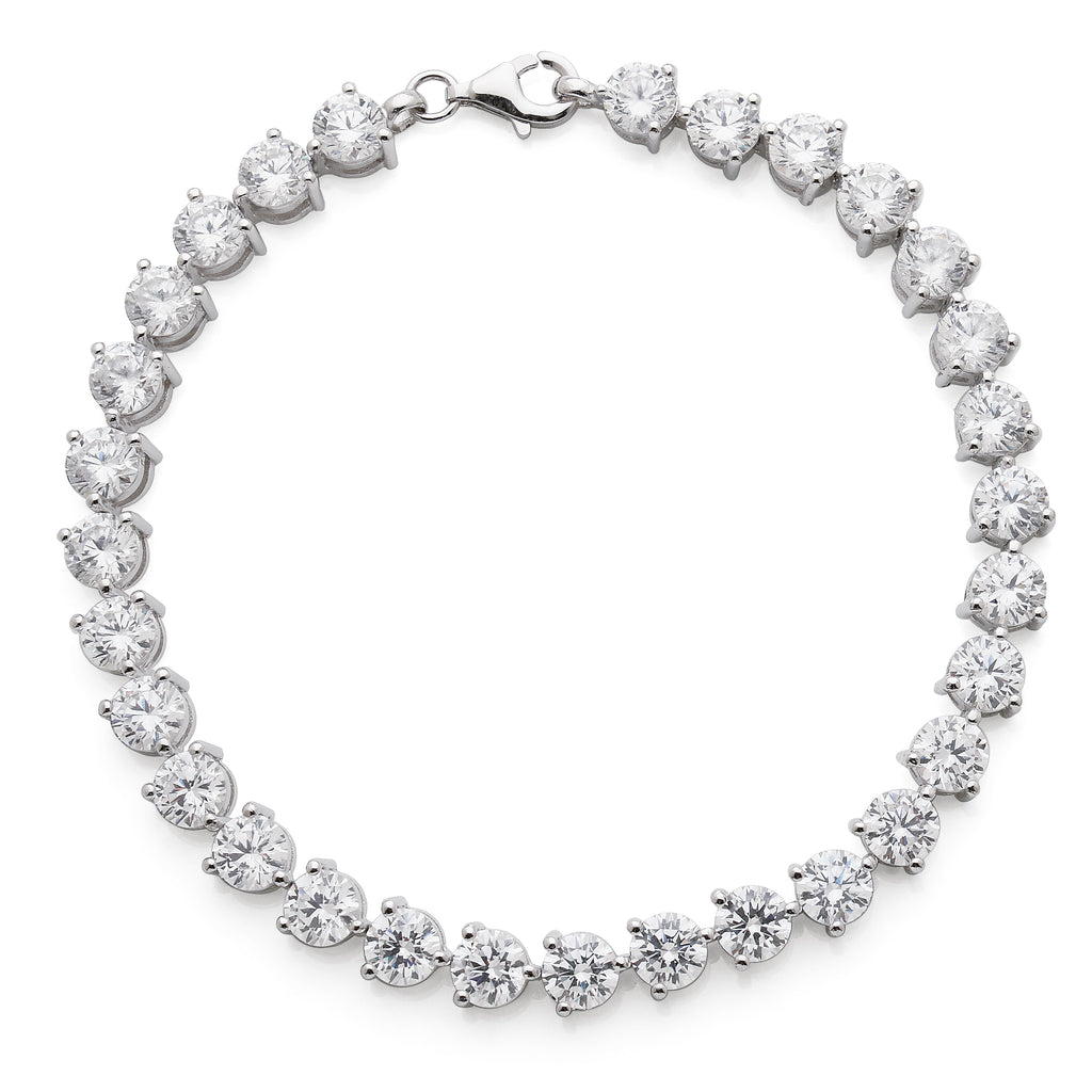 Sterling Silver Cubic Zirconia Tennis Bracelet