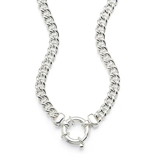 Sterling Silver Large Boltring Curb Chain