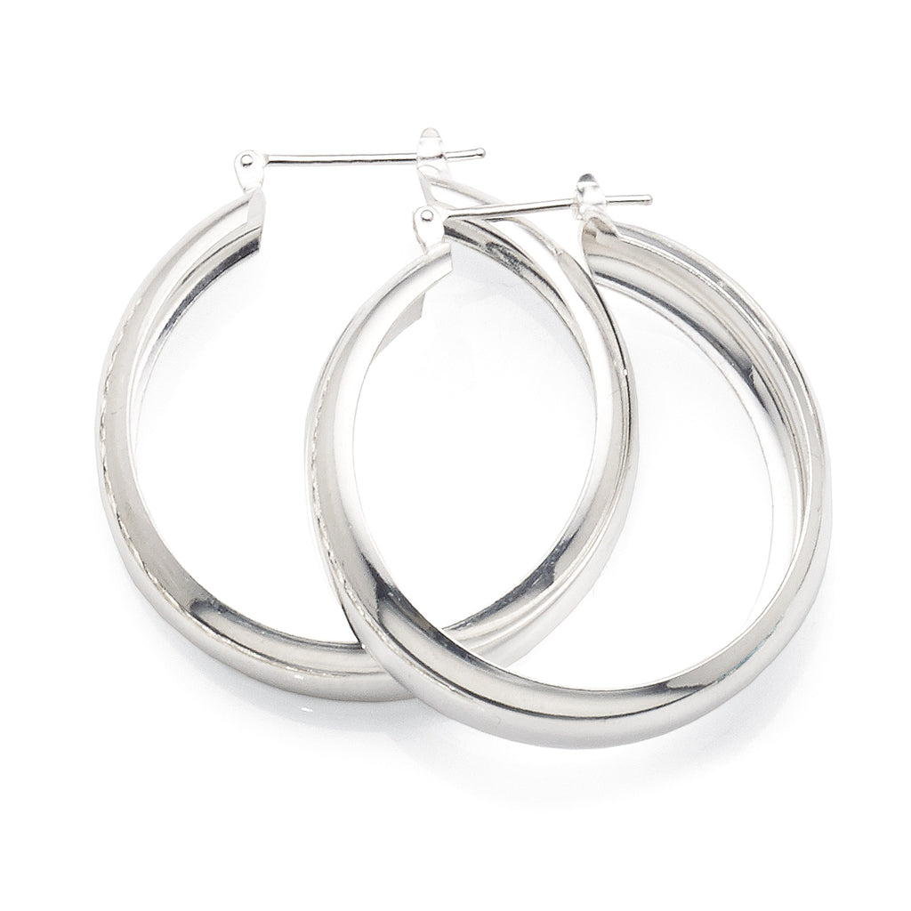 Sterling Silver 30mm Hoops